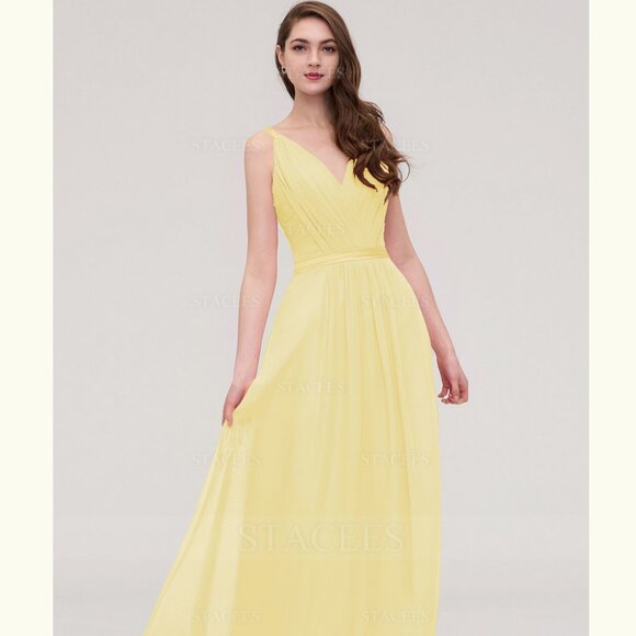 Awei Bridal Dresses & Skirts - *HP* Pretty lemon yellow wedding or prom dress. NWT